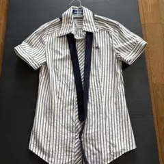 Burberry Blue Label ストライプシャツ 36 タイつき