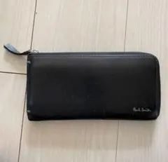 ポールスミスの黒長財布！中グリーン！