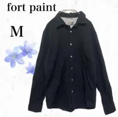 fort point◇フォートポイント　長袖Yシャツ【M】カジュアル　ブラック