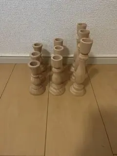 木製キャンドルホルダーセット