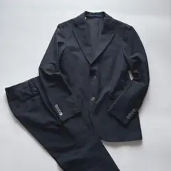 【美品】アバハウス ストレッチ　トラベルスーツ　ネイビー　ストレッチ 44サイズ