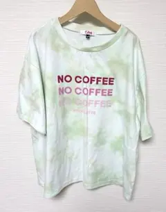 ピンクラテ　NO COFFEE Tシャツ 緑系 Mサイズ