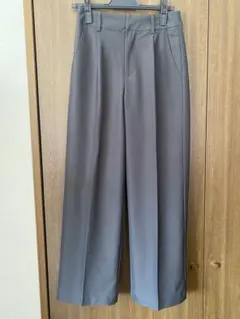 【美品】BASEMENT ワイドパンツ グレー