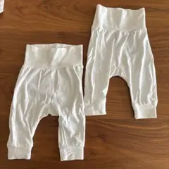 H&M ホワイト ベビー パンツ 2点セット