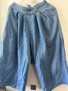 #デニムワイドパンツ 150cm ゴムウエスト