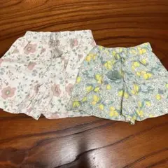 お揃い 100と130サイズ　女児キュロット
