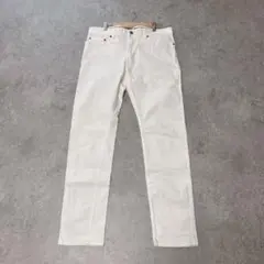 s2949 ナノユニバース スキニーデニム 白 メンズ L 細身 ズボン パンツ