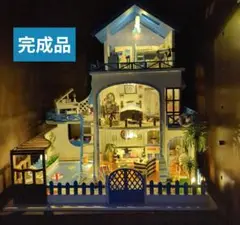 ミニチュア ドールハウス 完成品 3階　プール ピアノ　夏 別荘