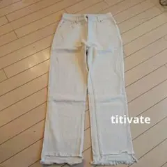 未使用　titivate　select　ティティベイト　パンツ 白パン M 白