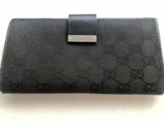 GUCCI 二つ折り 長財布 ブラック GGスプリーム
