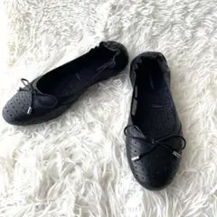 美品✨ロックポートドライビングシューズ リボン ブラック 24