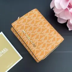 最新モデル 【新品】MICHAEL KORS 折財布 オレンジ