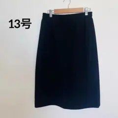 黒いゴムウエストタイトスカート　13号　シンプル定番