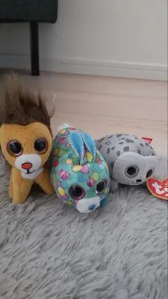 Ty ぬいぐるみセット ライオン・魚・フクロウ