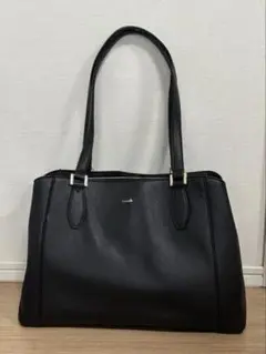 トートバッグ 合成皮革 黒