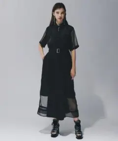 HARE シアーパイピングワンピース ブラック