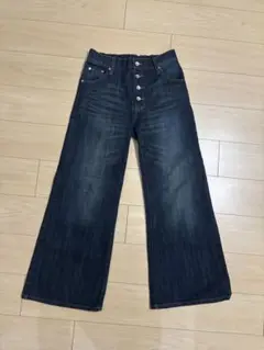 【CLEL】ヴィンテージデザイン パンタロンデニムパンツ インディゴブルー