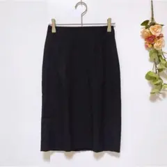 【UNIQLO】ユニクロ ストレッチタイトスカート ひざ下丈 黒 （XS）