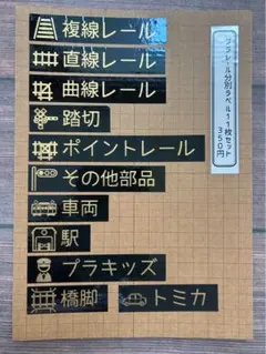 プラレール お片付け分別ラベルシール　11枚セット　18㎜幅