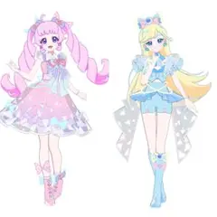 ミラクルムーンバズリウムプリねこ ポッピンハートバズリウムプリうさ フルコーデ