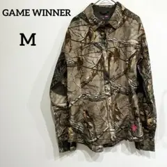 GAME WINNER【M】迷彩柄 長袖シャツ アウトドアシャツ シャツ 長袖