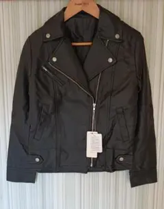 ライダースジャケット フェイクレザー ジャケット 合皮 レディース クロ