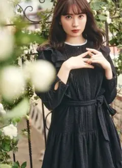 Her lip to♡ Two-Tone Ruffled Lace Dress