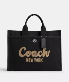 COACH コーチ　カーゴ トート34 黒　めるるさん着用モデル
