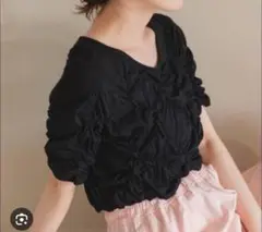 Kastane　ランダムシャーリング5分袖TEE　Tシャツ　カスタネ