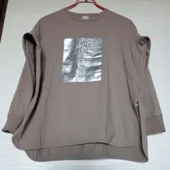 綿100%　長袖Tシャツ　モカ　サイズ38