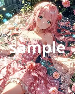 A4サイズ　ポスター　AIイラスト　美麗　アニメ　アニメイラスト　No.238