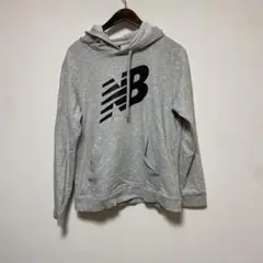New Balance グレー フード付きパーカー M