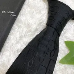 Dior ディオール　トロッター　ネクタイ　総柄　一点物　ビジネス　黒