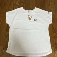 パンダ　刺繍　Tシャツ　フリーサイズ