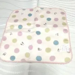 ウサギ柄 水玉ハンカチ