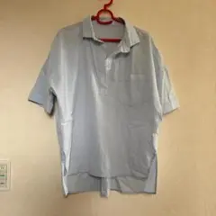 ▽backnumber　バックナンバー　半袖　シャツ　L　ブラウス　ブルー