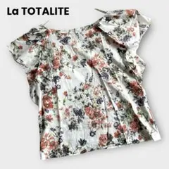 La TOTALITE ラトータリテ　花柄　フリルスリーブ　ブラウス　日本製