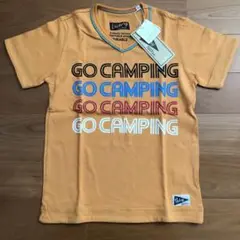 未使用 綿100%GO CAMPING Tシャツ 140 オレンジ