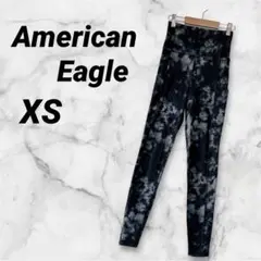 American Eagle 【XS】タイダイ柄ヨガパンツ トレーニングジム 黒