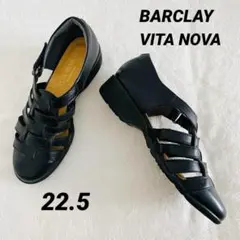 美品☆ BARCLAY VITA NOVA グルカサンダルEEE 黒22.5cm