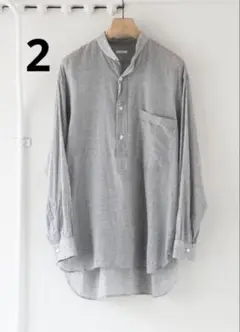 【美品】COMOLI KHADIコットン プルオーバーシャツ size2 COMOLI | KHADIコットンプルオーバーシャツ（check）- BARD