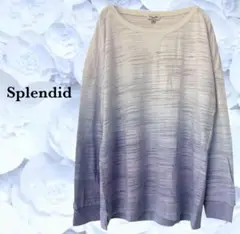 新品✨『Splendid』長袖 Tシャツ【F】パープル グラデーション 大きい