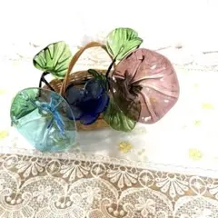 昭和レトロ ‼️ 沖縄琉球ガラス 朝顔　3本