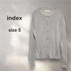 index インデックス ガーディガン 薄手 透け感 長袖 ボタン