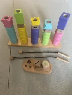 木製積み木 知育玩具 多色