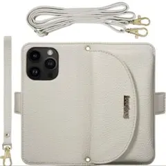 【最終値下げ】☆ iPhone15 Pro ケース 手帳型 ホワイト カバー