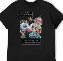 モンスターキャラクターTシャツ Lサイズ 黒　ドラクエ　スライム