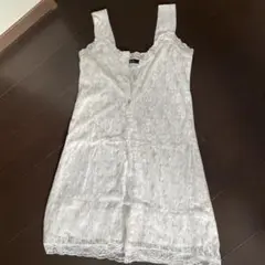 ホワイトレースネグリジェ ボタン付き