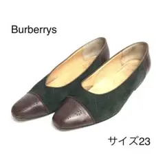 バーバリー Burberrys ダークグリーン フラットシューズ 23cm