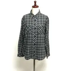 古着/QUIKSILVERネルシャツ/黒/綿(フード紛失)ccs1-23-2
